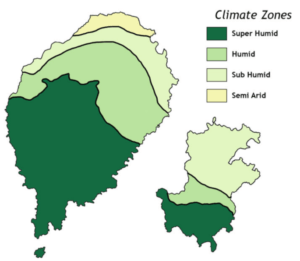 saotome principe map Climate zones